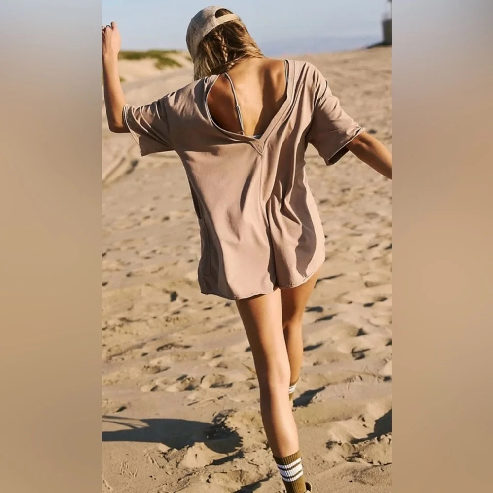NWT Free People Hot Shot Tee Romper - Picture 4 of 15